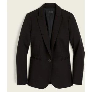 J. Crew $178 Parke Blazer In Bi-Stretch Cotton Black Size 4 H5513